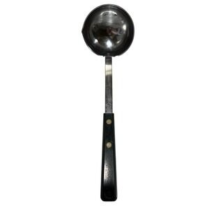 Vintage EKCO Forge Stainless Steel Ladle Black Handle Soup Sauce Kitchen Utensil